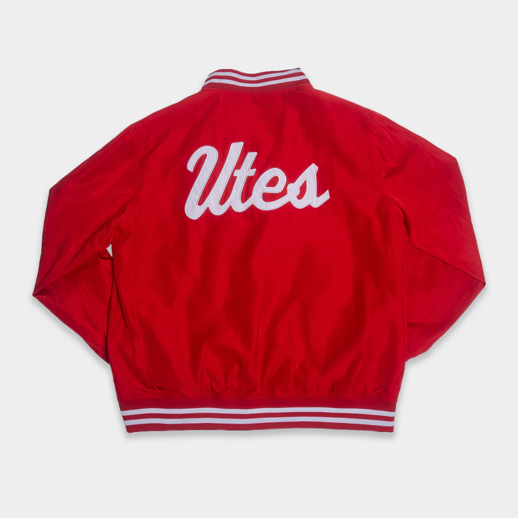 Utah Utes Vintage Script and Logo Bomber Jacket - Image 2