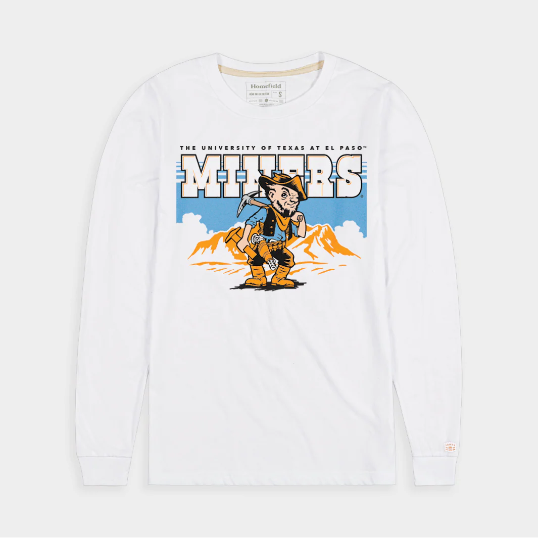 UTEP Miners Vintage Illustration Long Sleeve