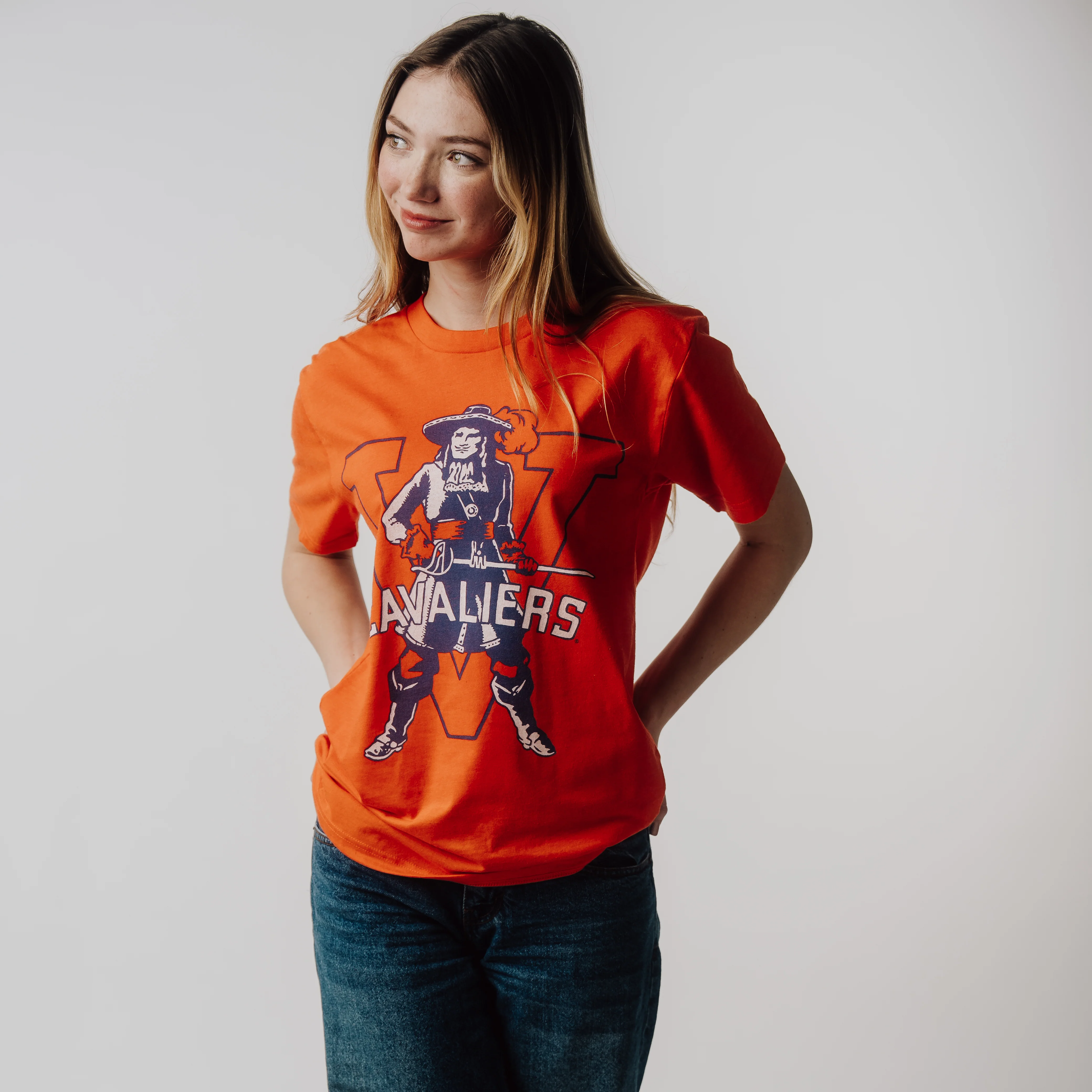 UVA Cavaliers Vintage Mascot and Block "V" Tee - Image 2