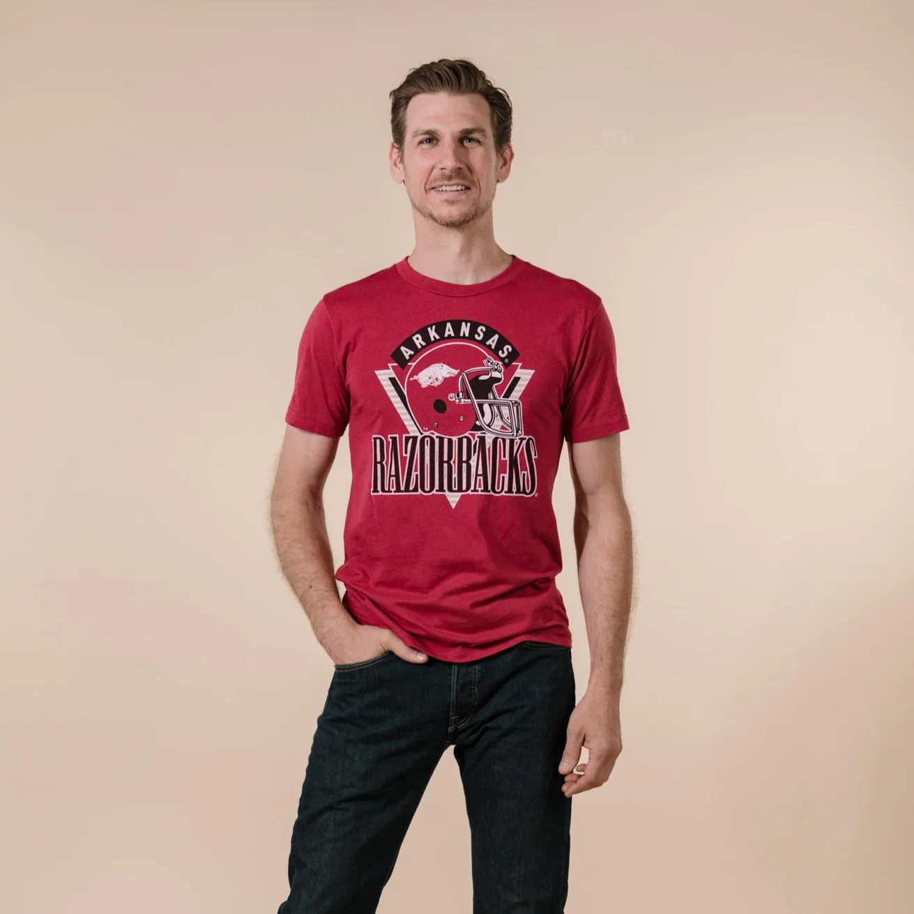Vintage Arkansas Razorbacks Football Tee - Image 2