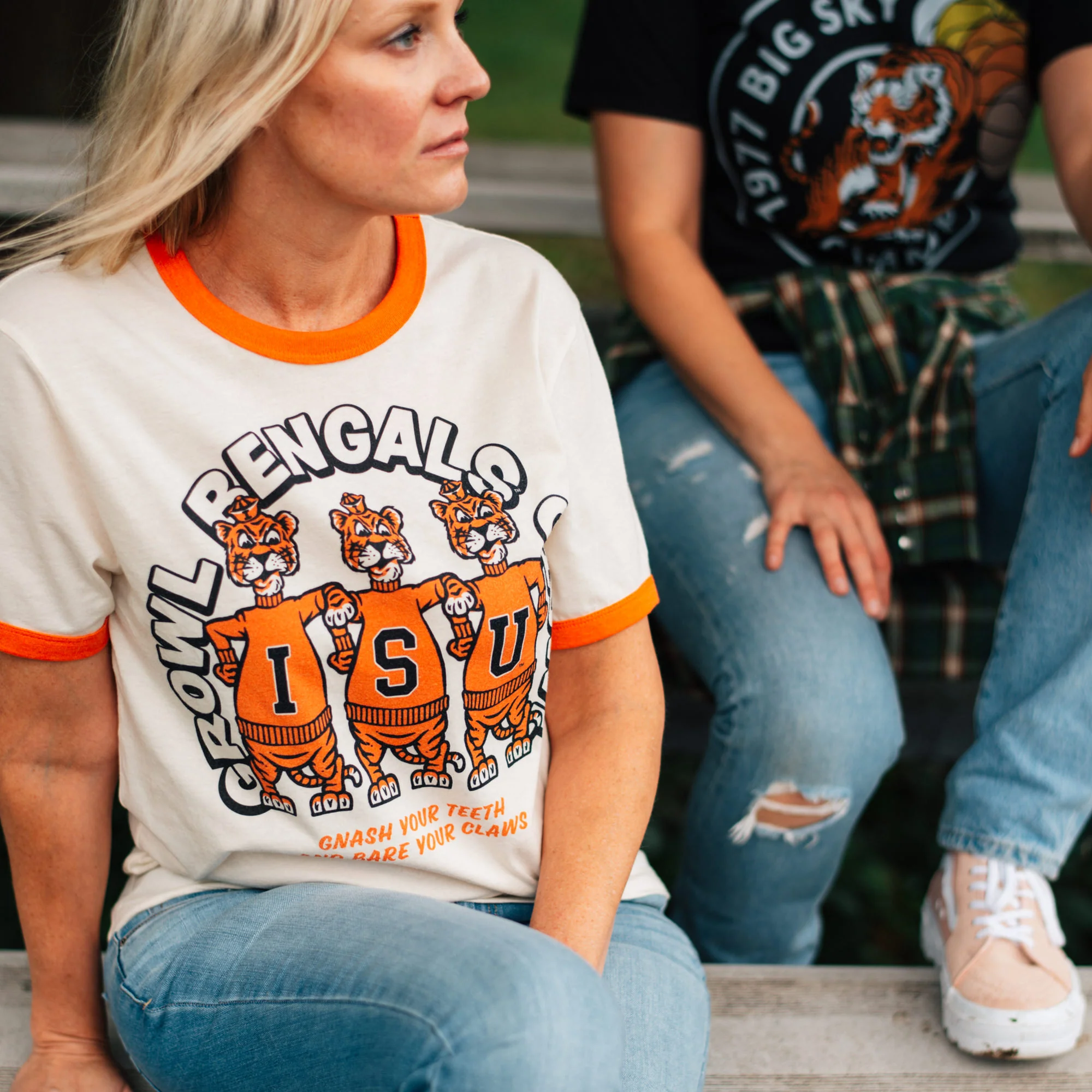 Vintage Idaho State "Growl Bengals Growl" Ringer Tee - Image 2