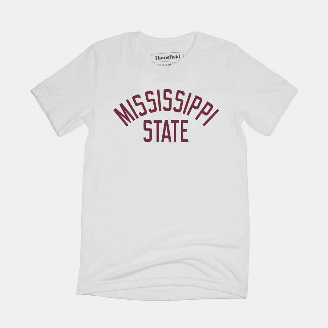 Vintage-Inspired Mississippi State White Tee
