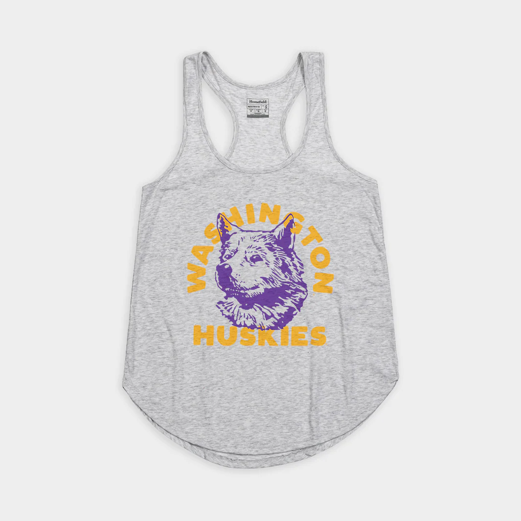 Vintage Washington Huskies Dog Mascot Women's Tank