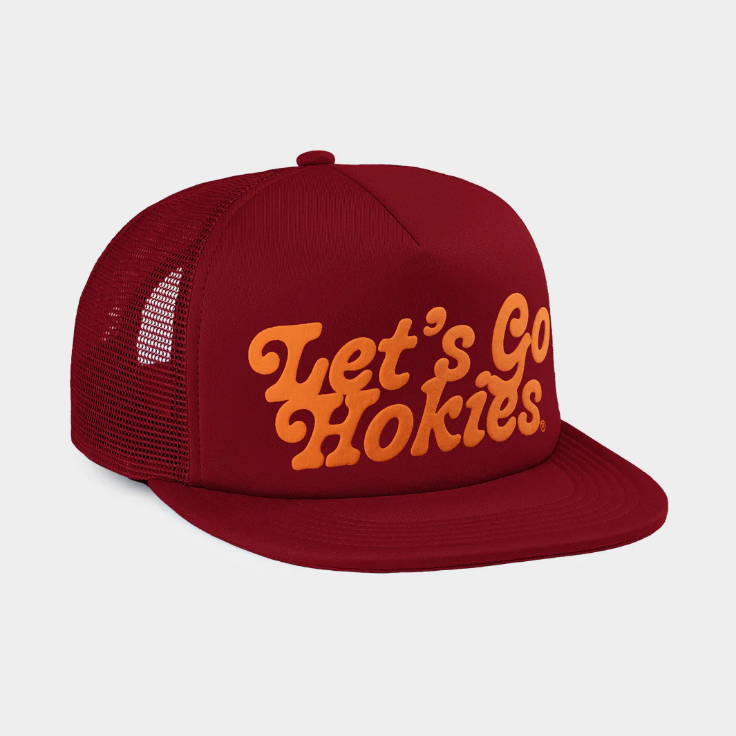Virginia Tech "Let's Go Hokies" Puff Ink Trucker Hat - Image 2