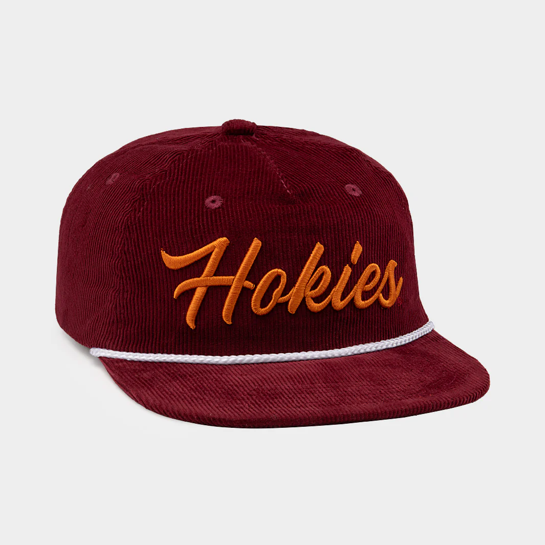 Virginia Tech Script "Hokies" Corduroy Hat - Image 2