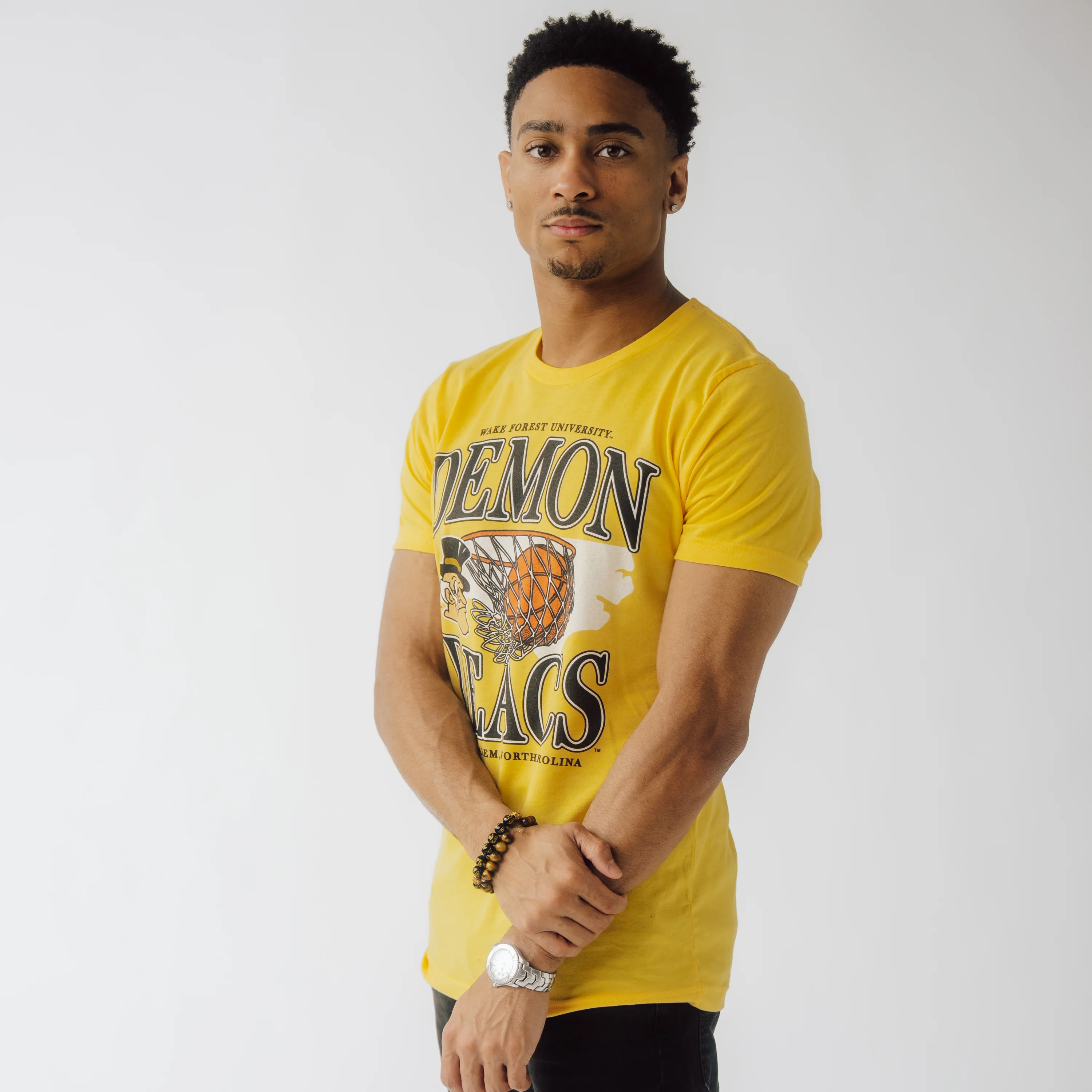 Wake Forest Demon Deacs Basketball Retro Tee - Image 2