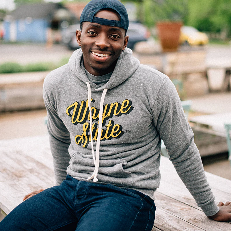 Wayne State Script Hoodie - Image 2