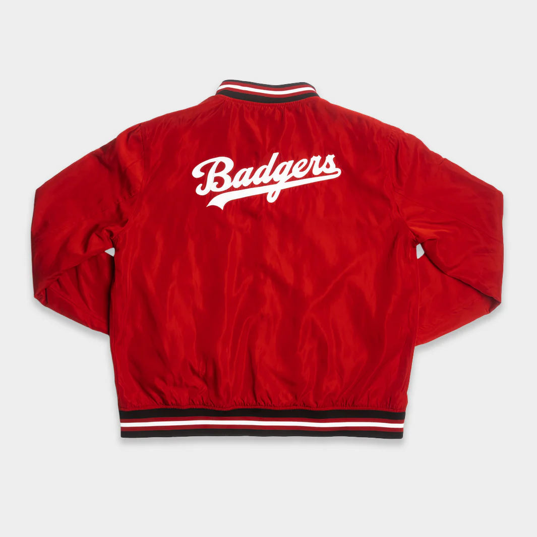 Wisconsin Badgers Vintage Script Bomber Jacket - Image 2