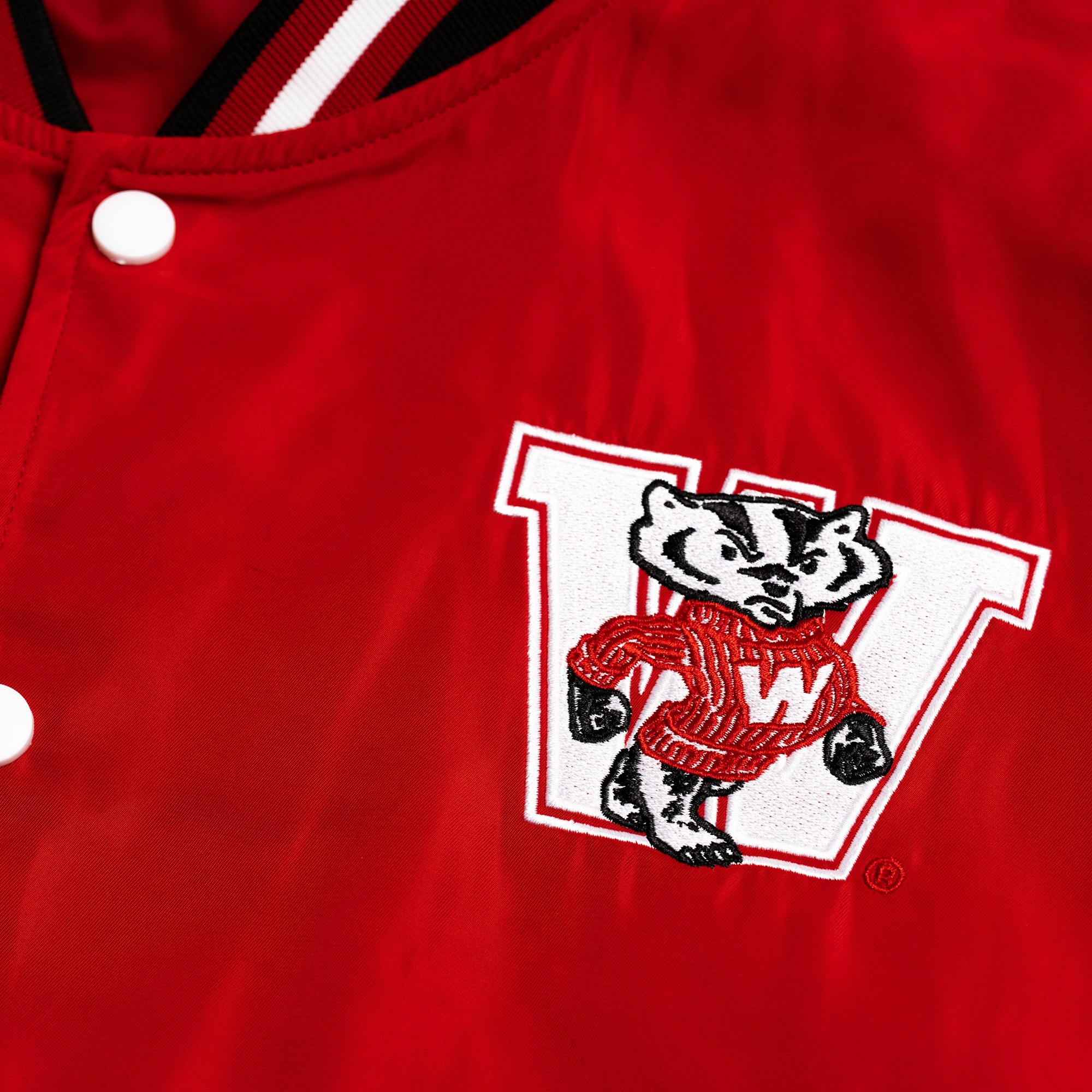 Wisconsin Badgers Vintage Script Bomber Jacket - Image 5
