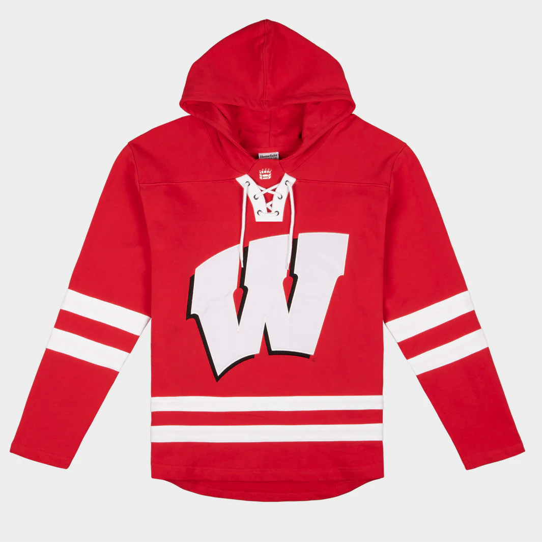 Wisconsin Logo Hockey Rinkside Hoodie
