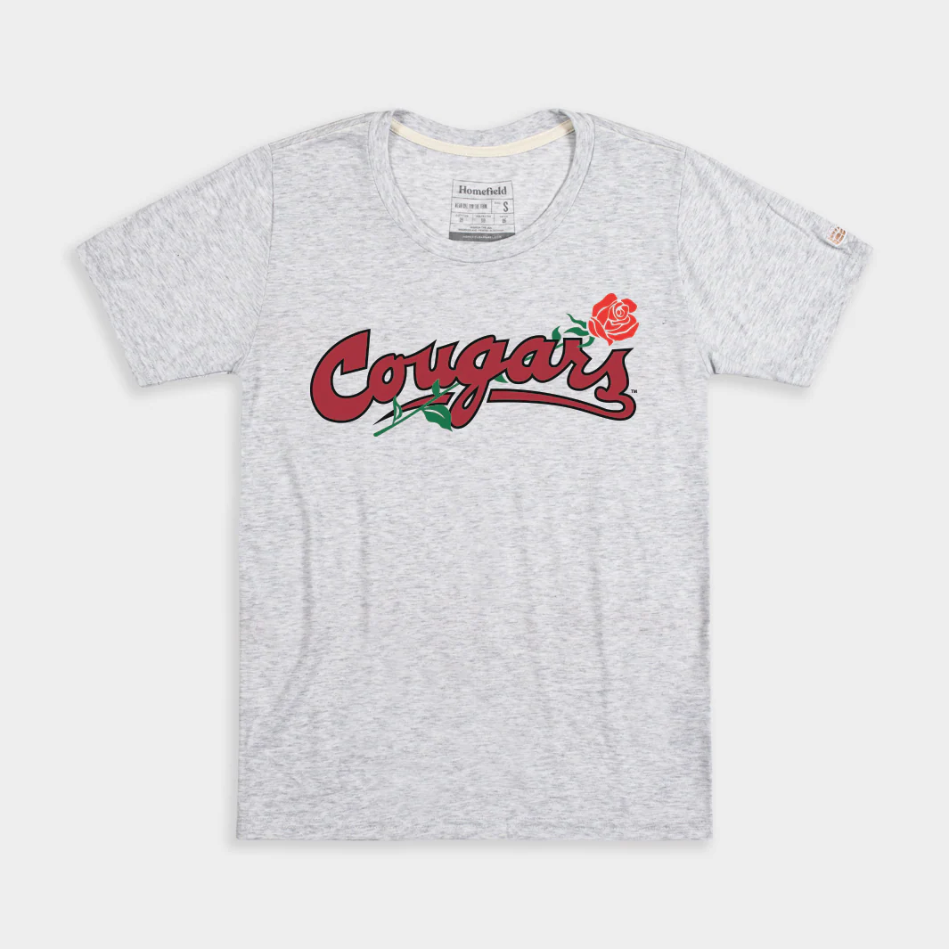 WSU Cougars Retro Roses Script Women's Tee