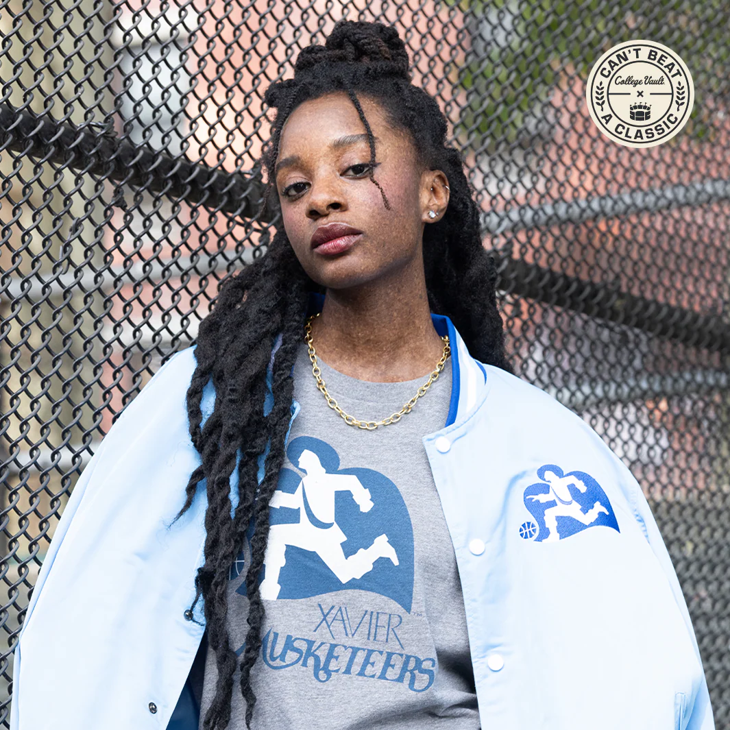 Xavier Musketeers Vintage Logo Bomber Jacket - Image 3
